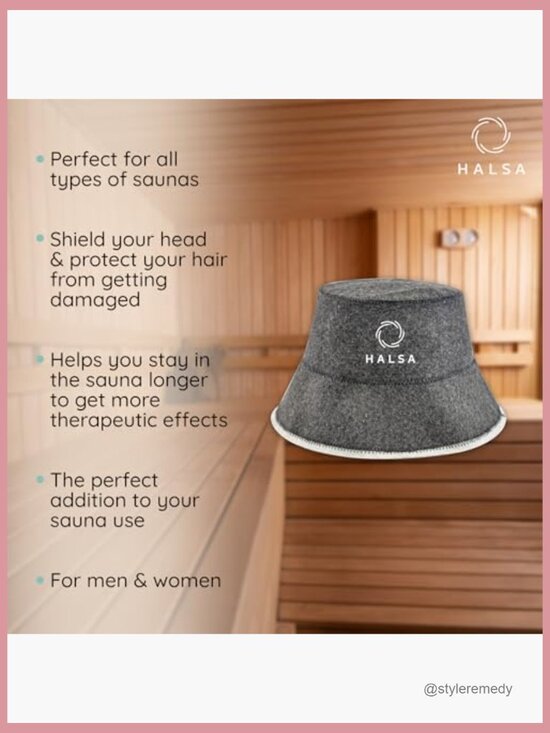 100% Natural Wool Finnish Sauna Hat for Head & Hair Protection, Breathable, One main image 4